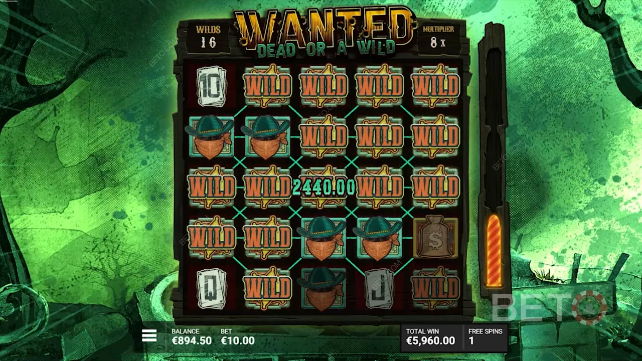 Wanted Dead or a Wild Bonus Free Spins