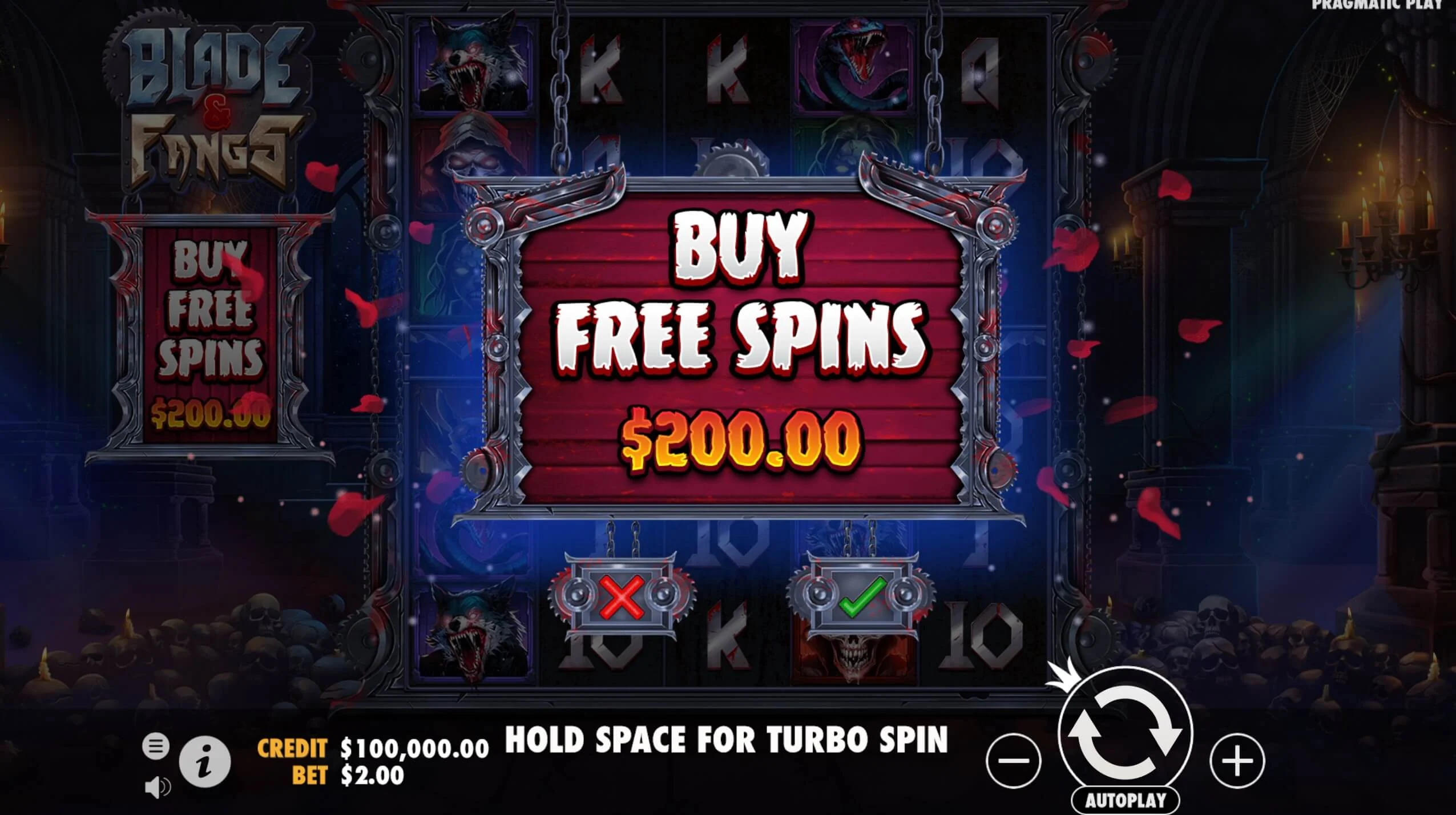 Blade and Fangs Free Spins