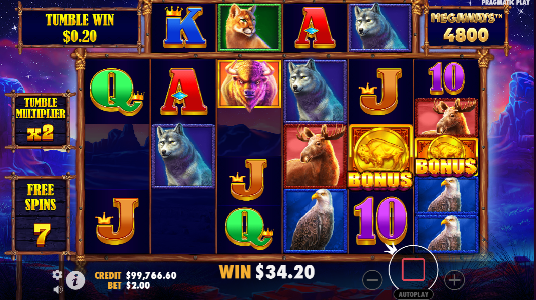 Buffalo King Megaways Free Spins round