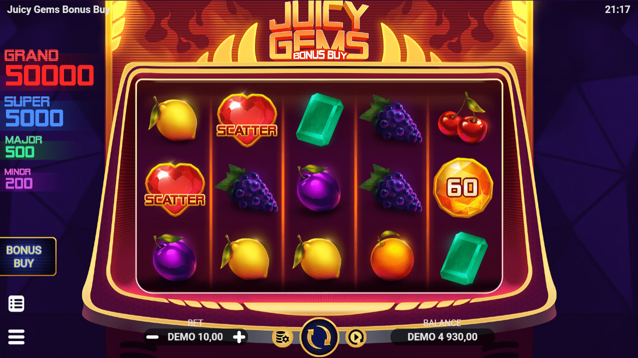 Juicy Gems Bonus Buy Scatter symbols