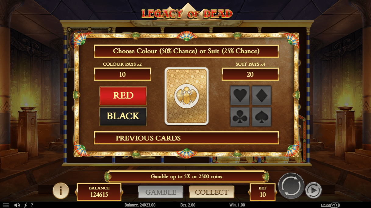 Legacy of Dead Gamble feature