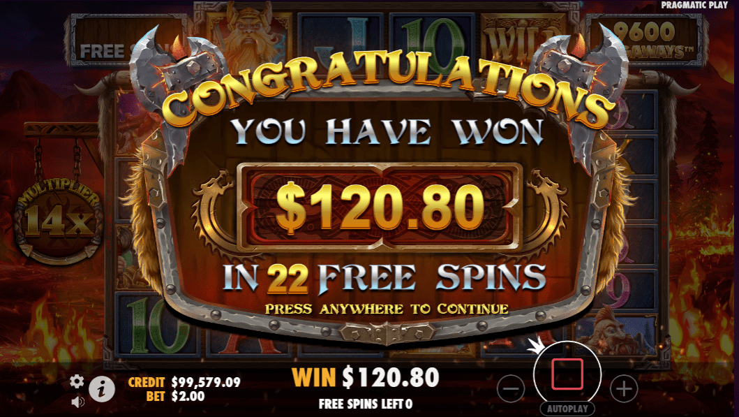 Power of Thor Megaways Free Spins Win