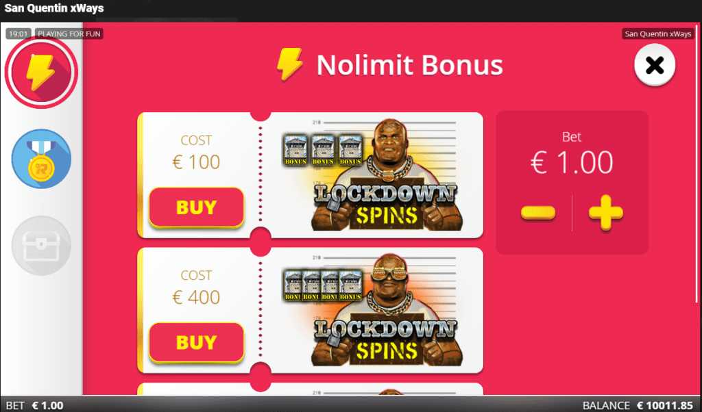 San Quentin Nolimit bonus