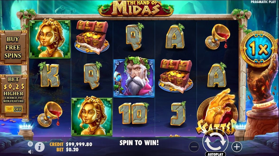 The Hand of Midas Free Spins