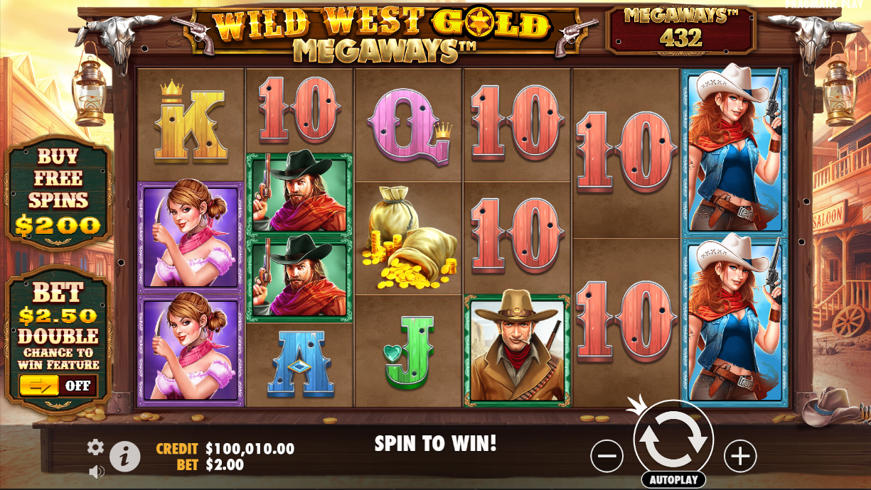 Wild West Gold Megaways Base game