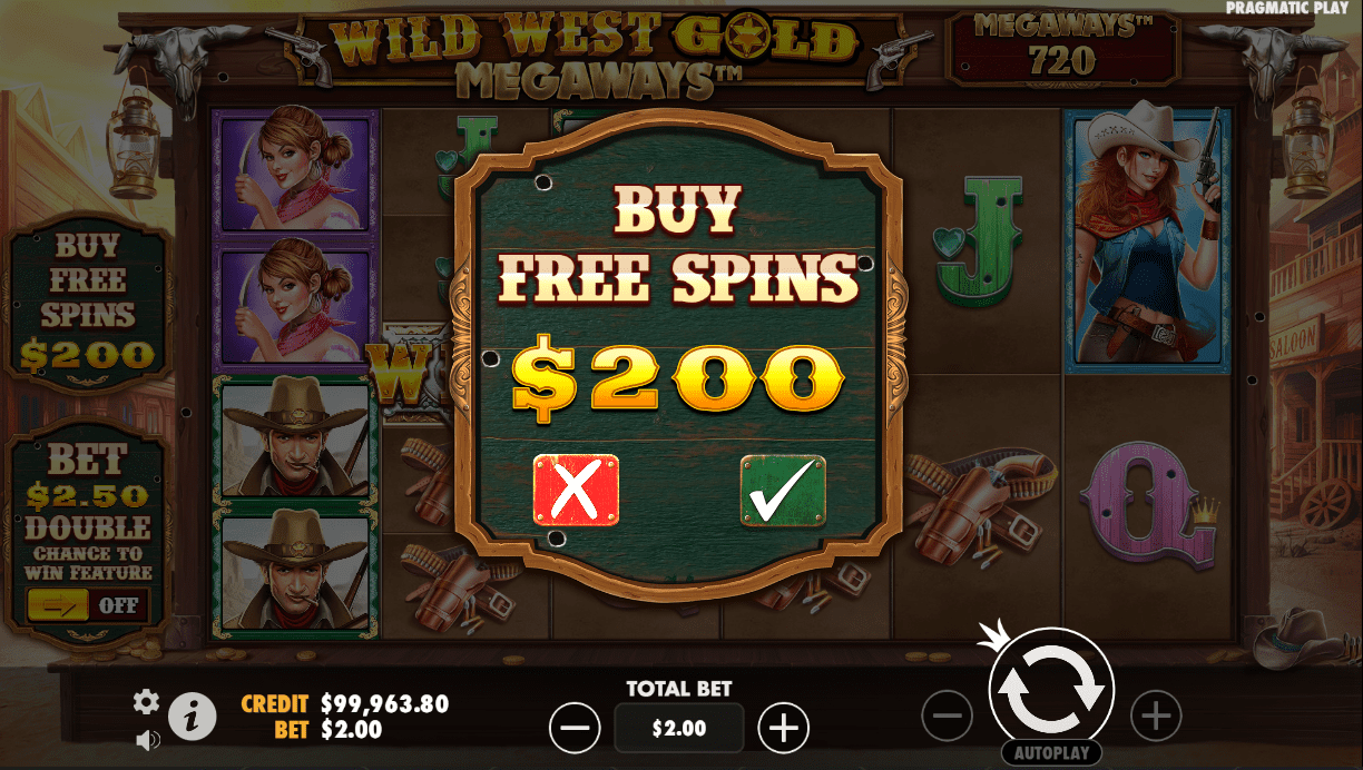 Wild West Gold Megaways Bonus Buy