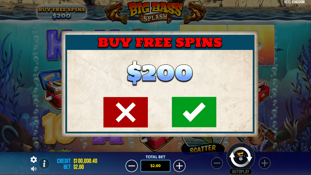 Big Bass Splash Bonus Buy feature