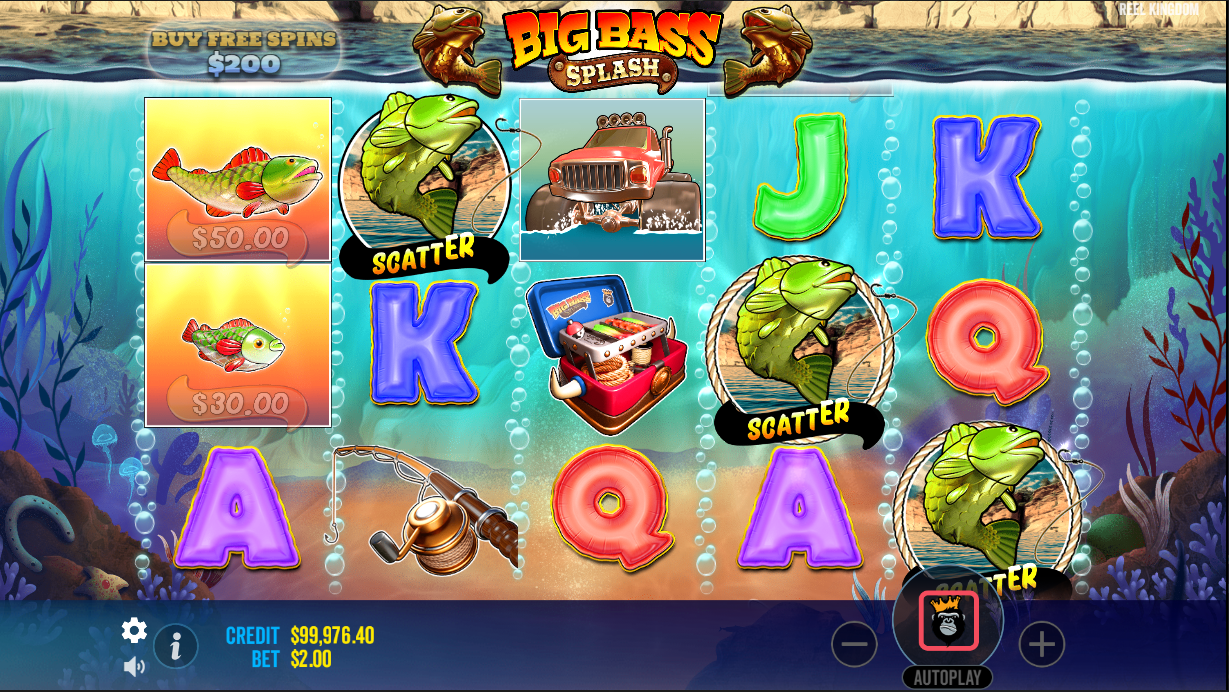 Big Bass Splash Scatter symbols