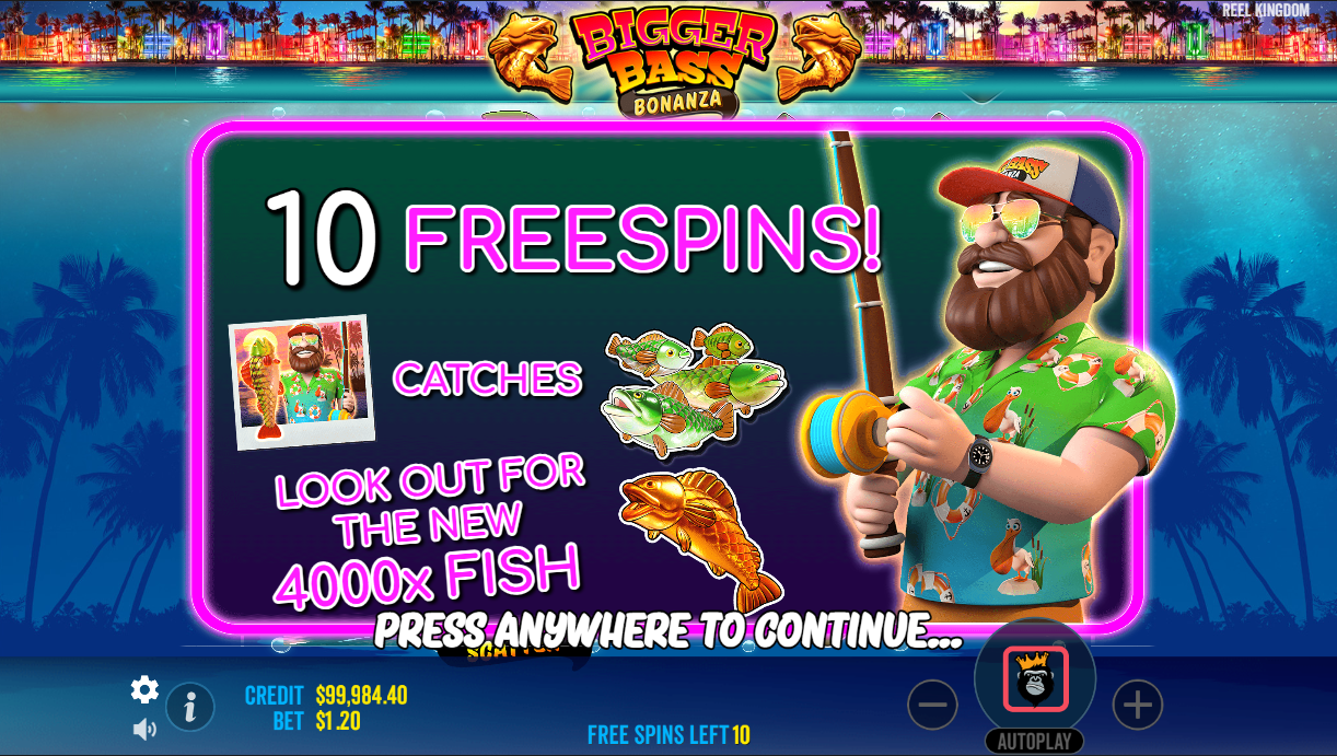 Bigger Bass Bonanza Free Spins start